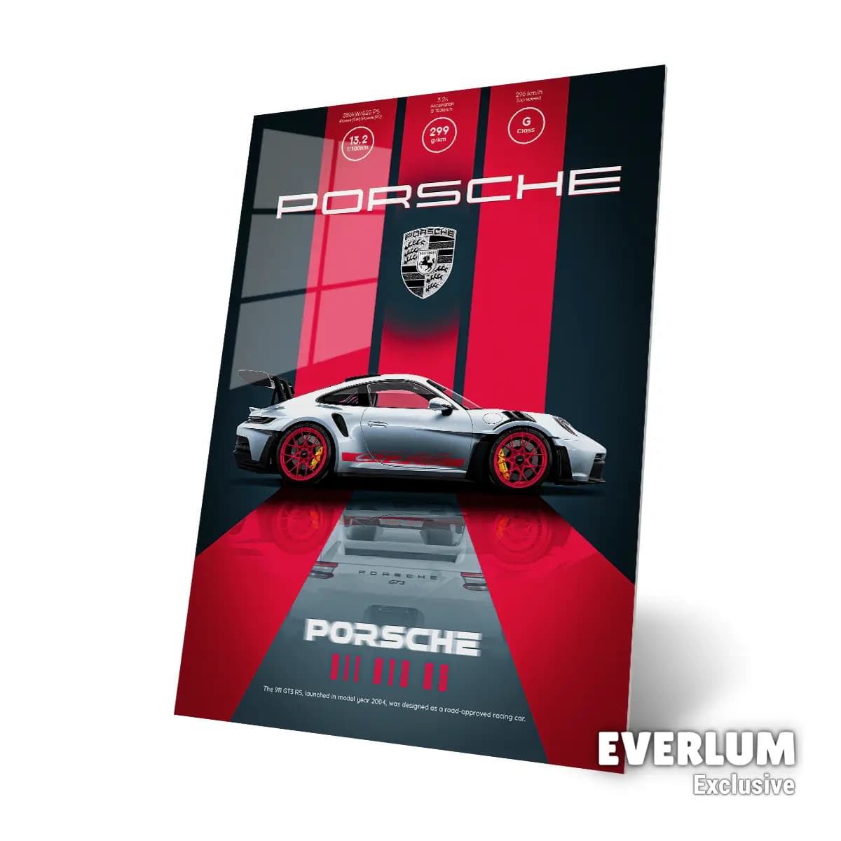 متال پوستر ماشین Porsche 911 کد N604 — تصویر ۳