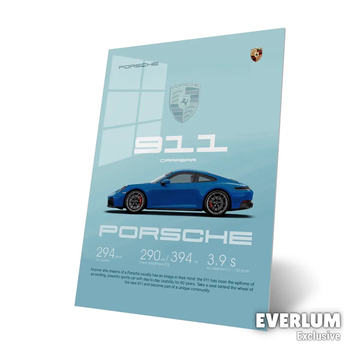 متال پوستر ماشین Porsche 911 کد N602 — تصویر ۳