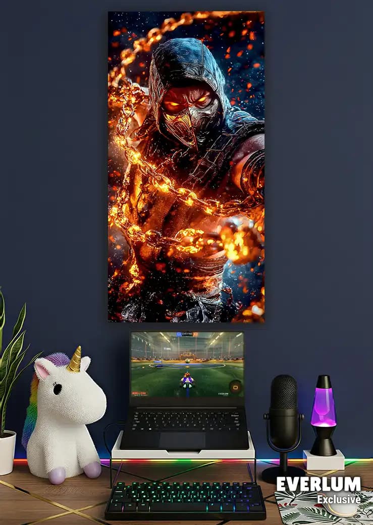 متال پوستر بازی Mortal Kombat طرح شخصیت Scorpion کد N211