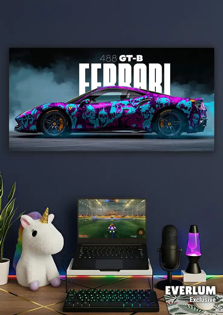 متال پوستر ماشین Ferrari کد N217