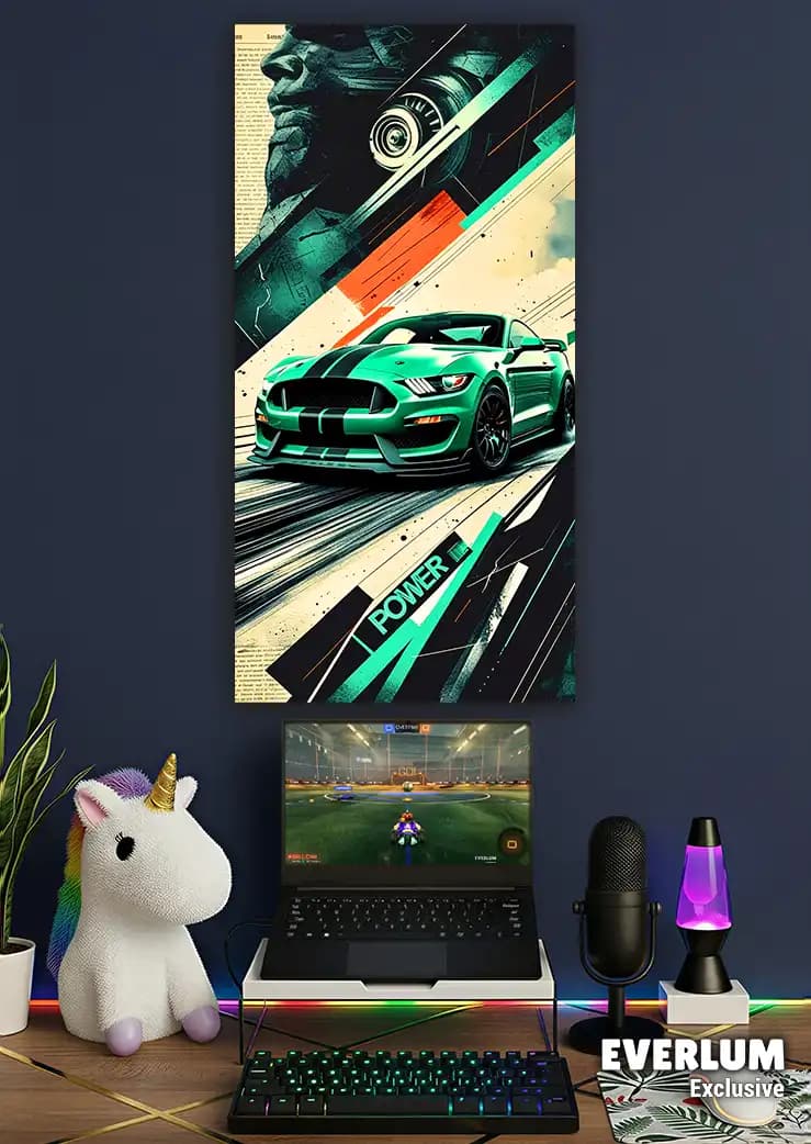 متال پوستر ماشین فورد موستانگ کد N216