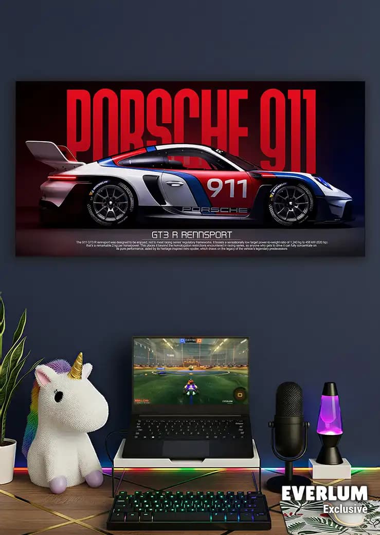 متال پوستر ماشین پورشه کد N214