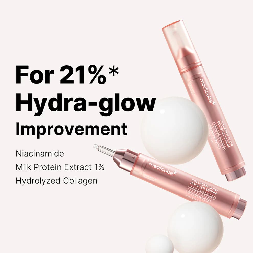سرم کلاژن گلو بوستر مدی کیوب (Medicube Collagen Glow Booster Milk Serum) — تصویر ۳