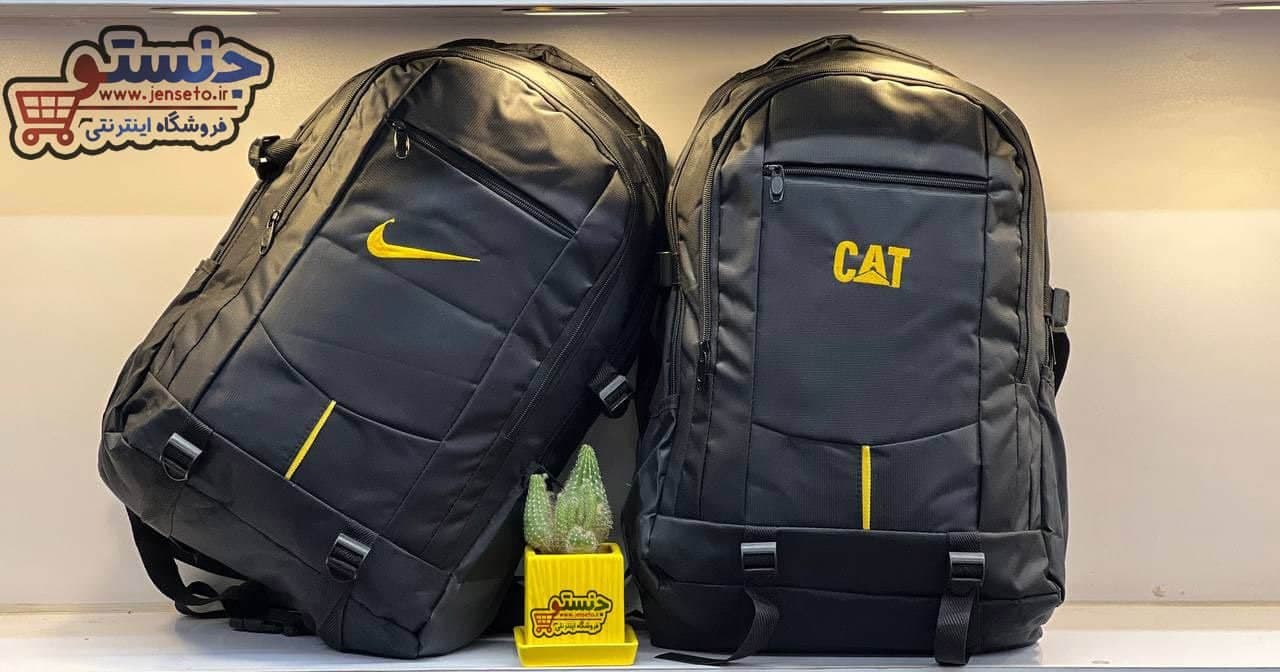کوله پشتی اسپرت مشکی مارک دار adidas &CAT & NIKE (کیف مدرسه) کد 1402155 — تصویر ۳