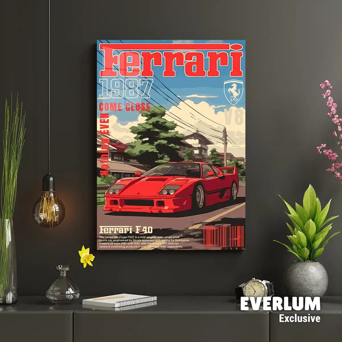 متال پوستر ماشین Ferrari کد N211 — تصویر ۲