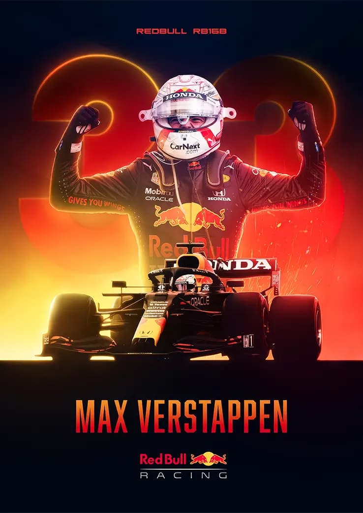 متال پوستر فرمول 1 طرح Max Verstappen کد N202
