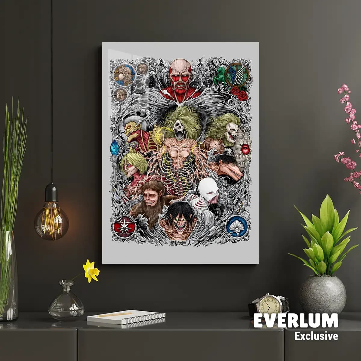 متال پوستر انیمه Attack on Titan کد N206 — تصویر ۲