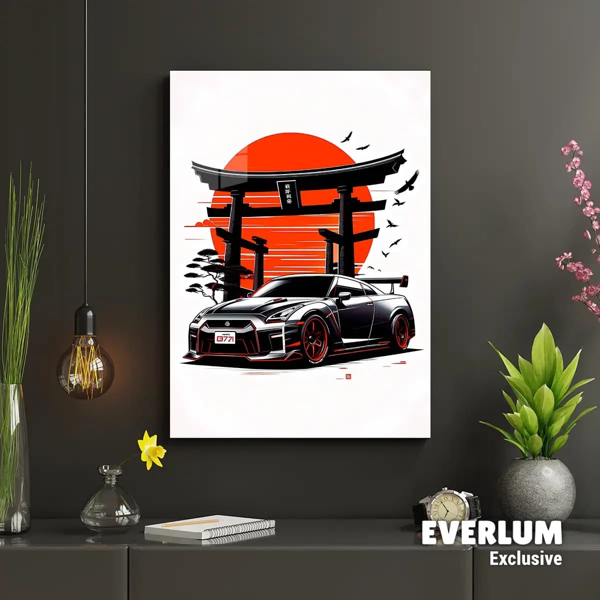 متال پوستر ماشین Nissan GTR کد N210 — تصویر ۲