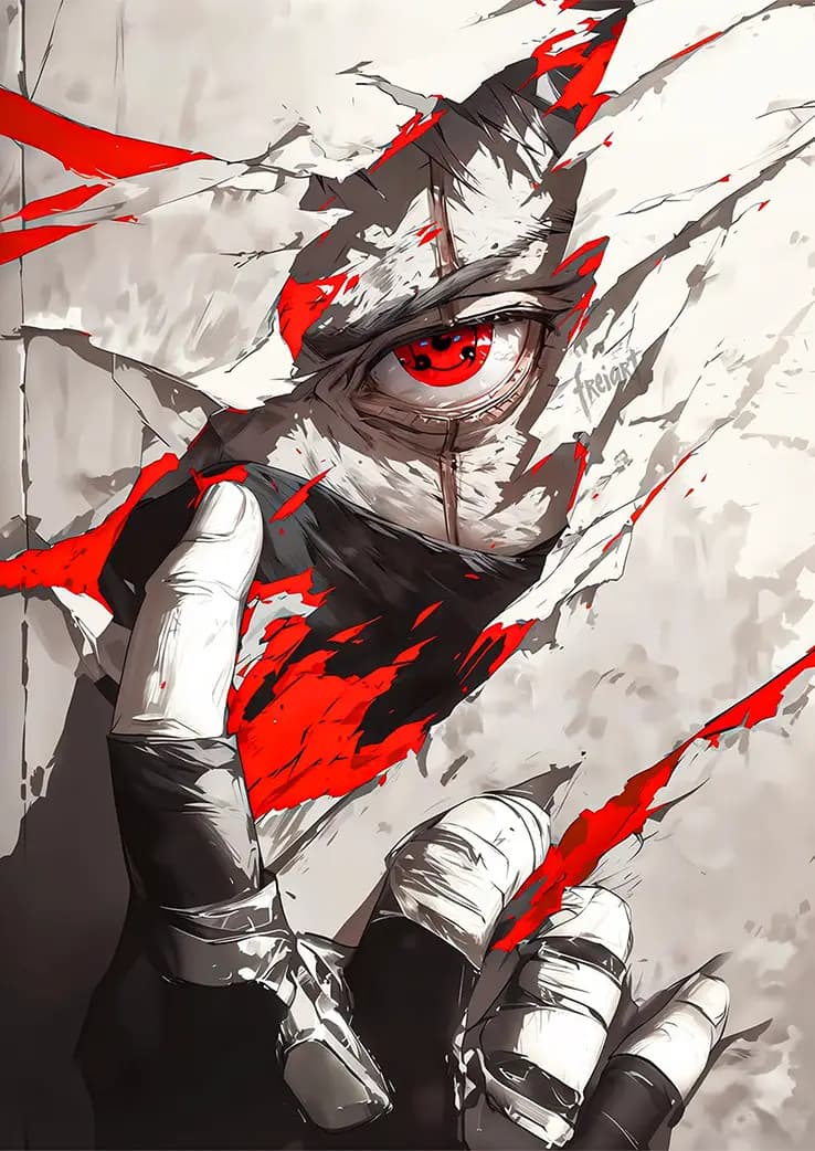 متال پوستر انیمه Naruto طرح شخصیت Kakashi کد N220