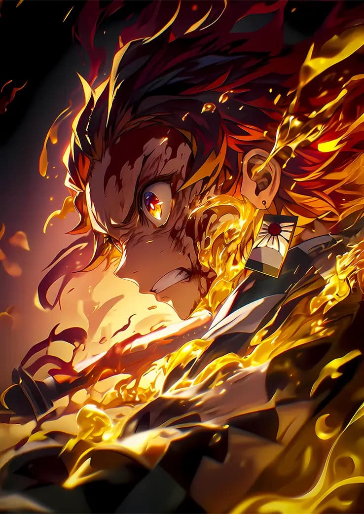 متال پوستر انیمه Demon Slayer طرح شخصیت Tanjiro کد N216