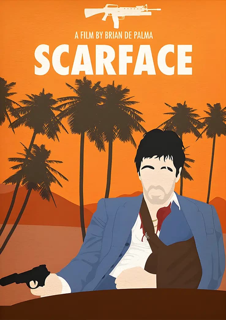 متال پوستر فیلم Scarface کد N201