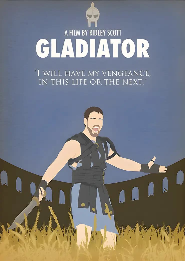 متال پوستر شخصیت Gladiator کد N201