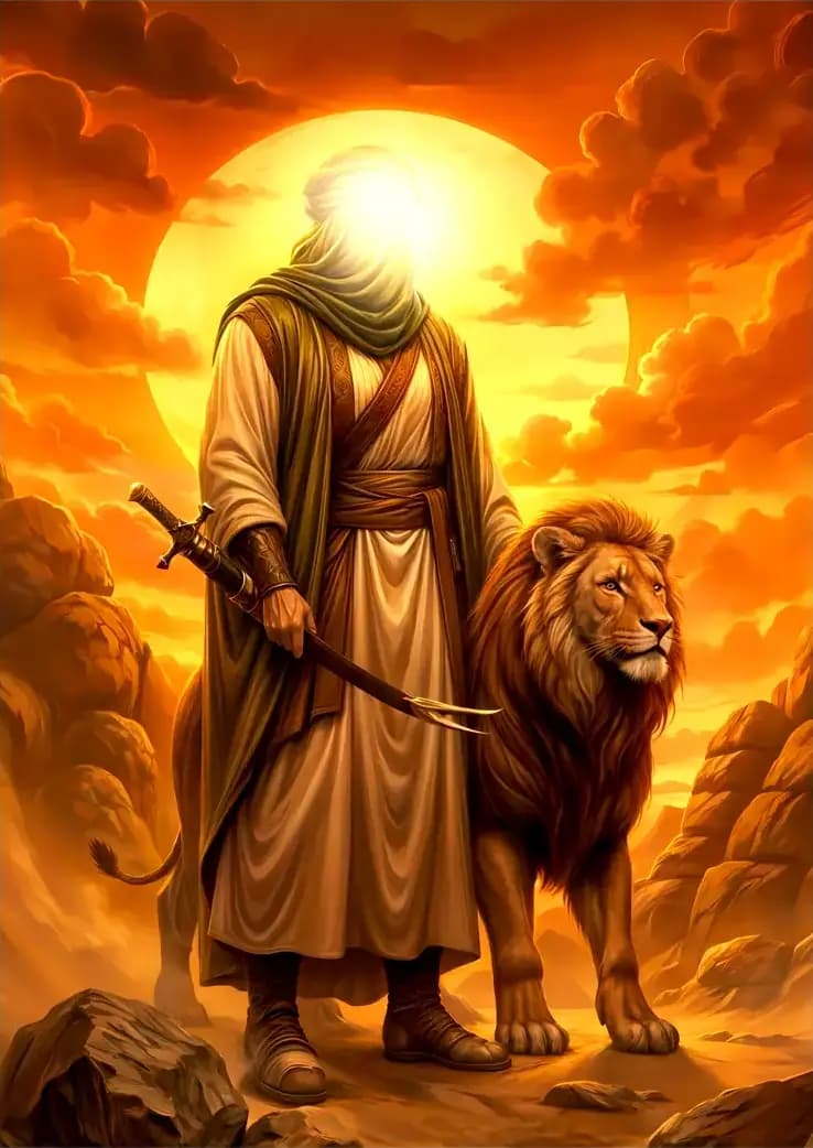 متال پوستر امام علی (ع) کد N608