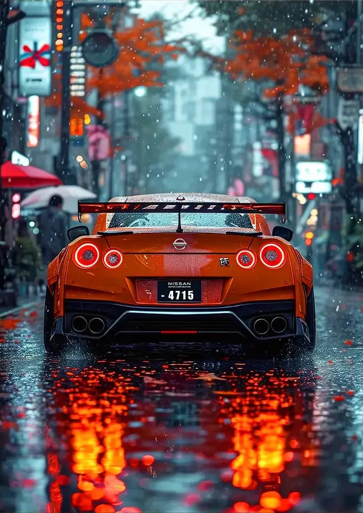 متال پوستر ماشین نیسان GTR کد N401