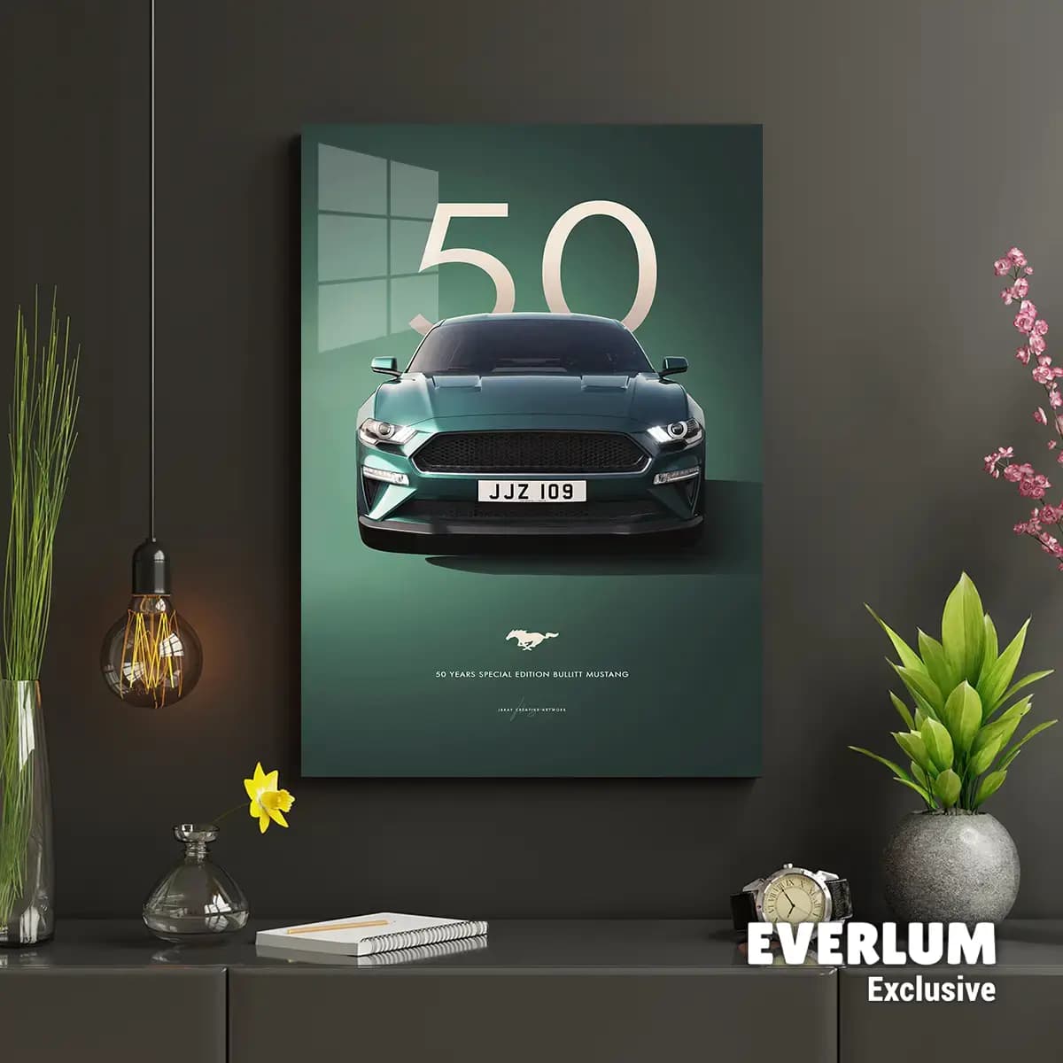 متال پوستر ماشین فورد موستانگ کد N208 — تصویر ۲