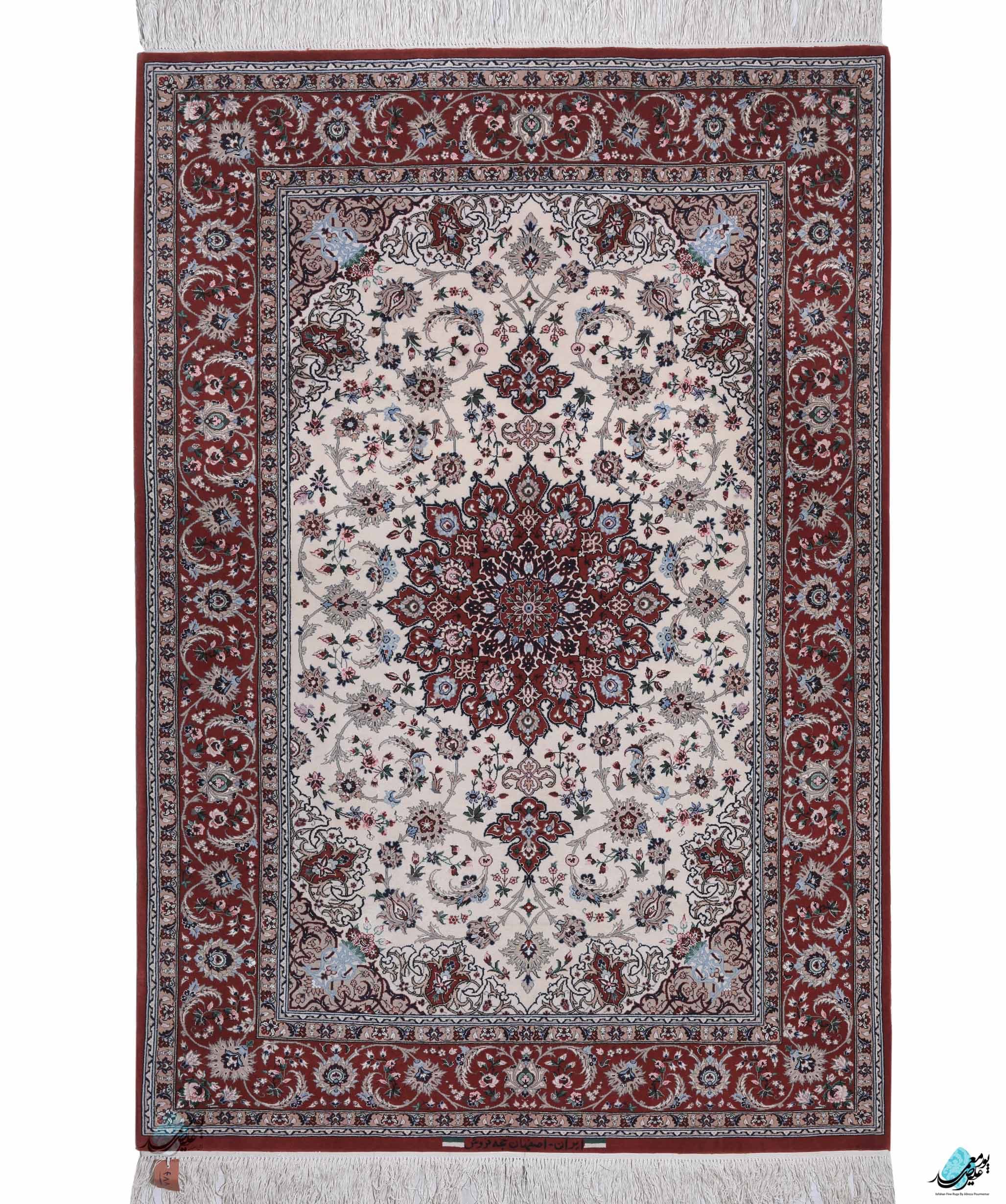 فرش دستباف لچک ترنج اصفهان 1.20*1.80 کد 432