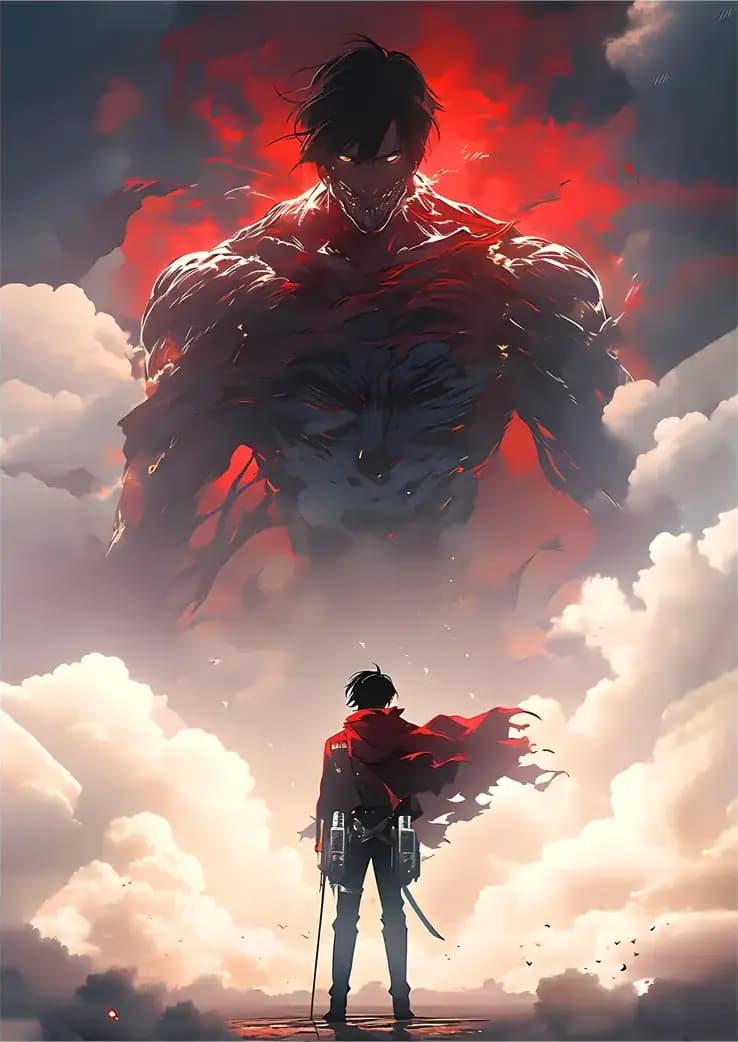 متال پوستر انیمه Attack on Titan کد N603