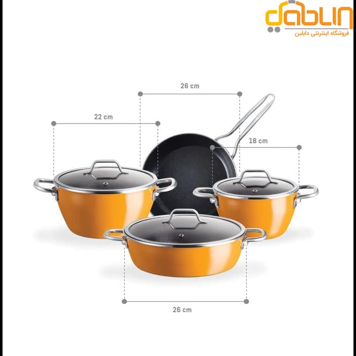 سرویس قابلمه 7 پارچه مادام کوکو Titanium — تصویر ۸