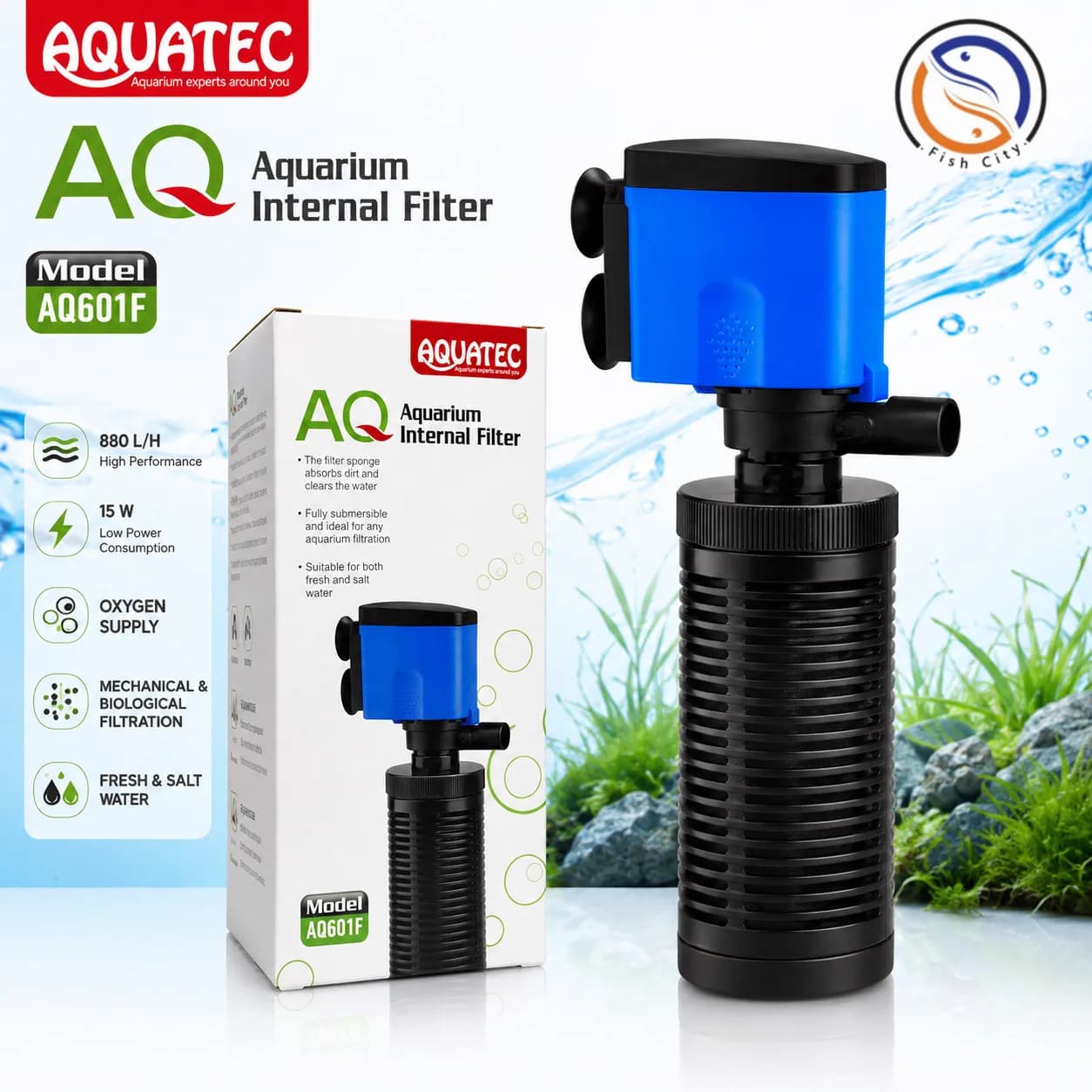 فیلتر گپ اکواریوم برند تکنیک مدل AQ601F