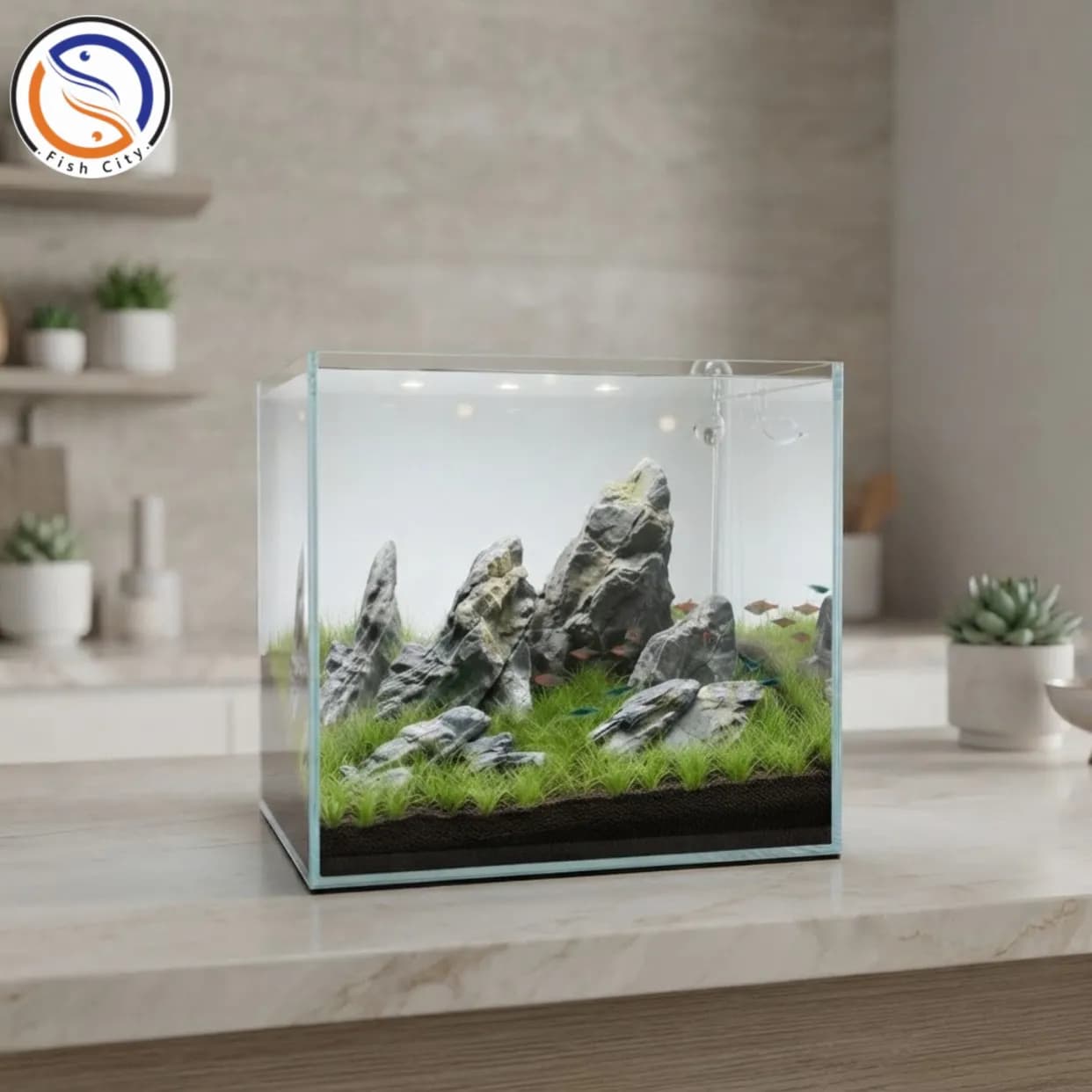 اکواریوم ریملس برند APA شیش سوپر کلیر 40*40*40