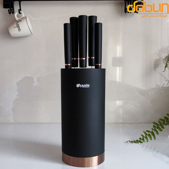 ست چاقو استوانه‌ای ۶ پارچه شاهین defne