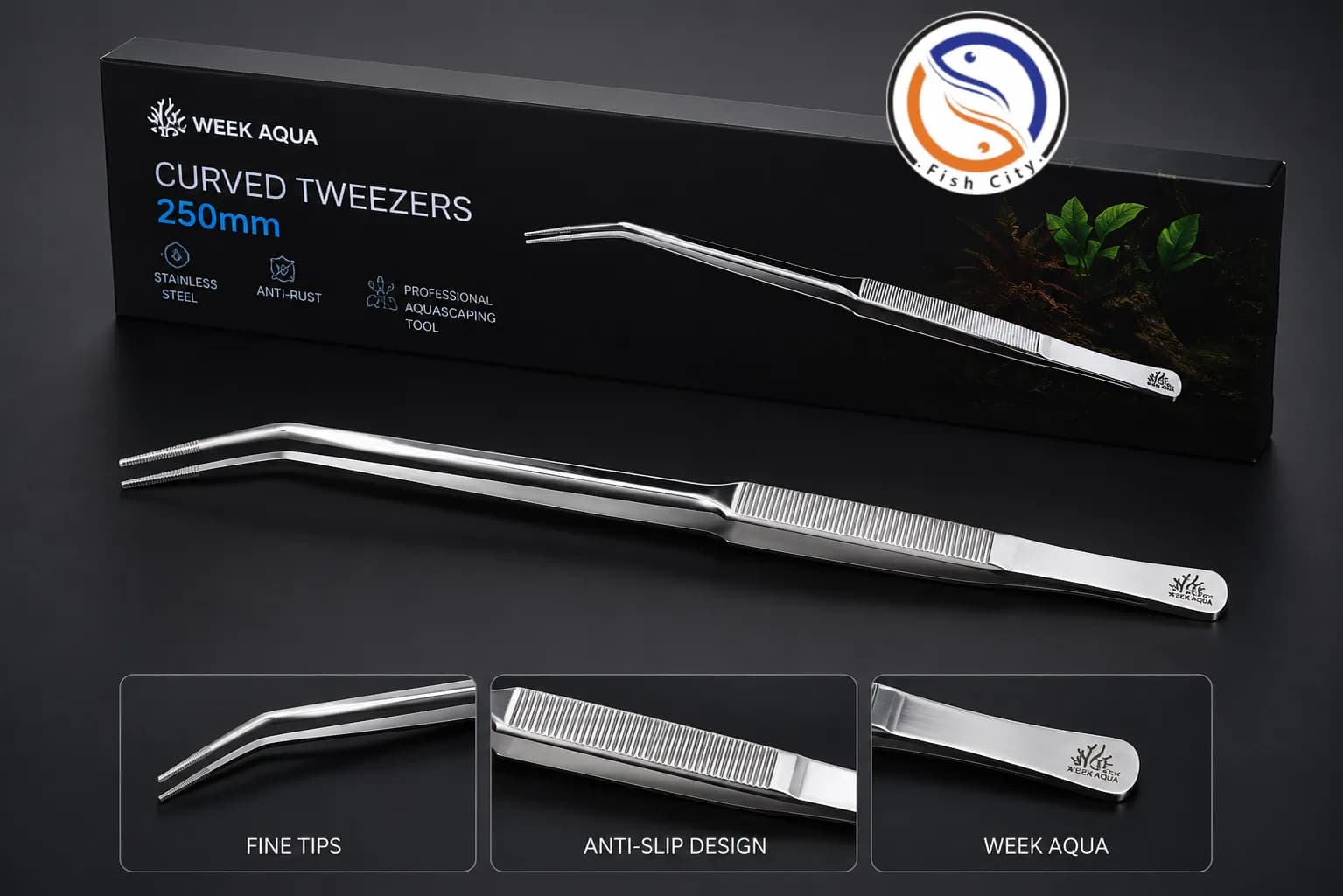 پنس سر کج اکواریوم برند ویک اکوا سایز 25 سانت