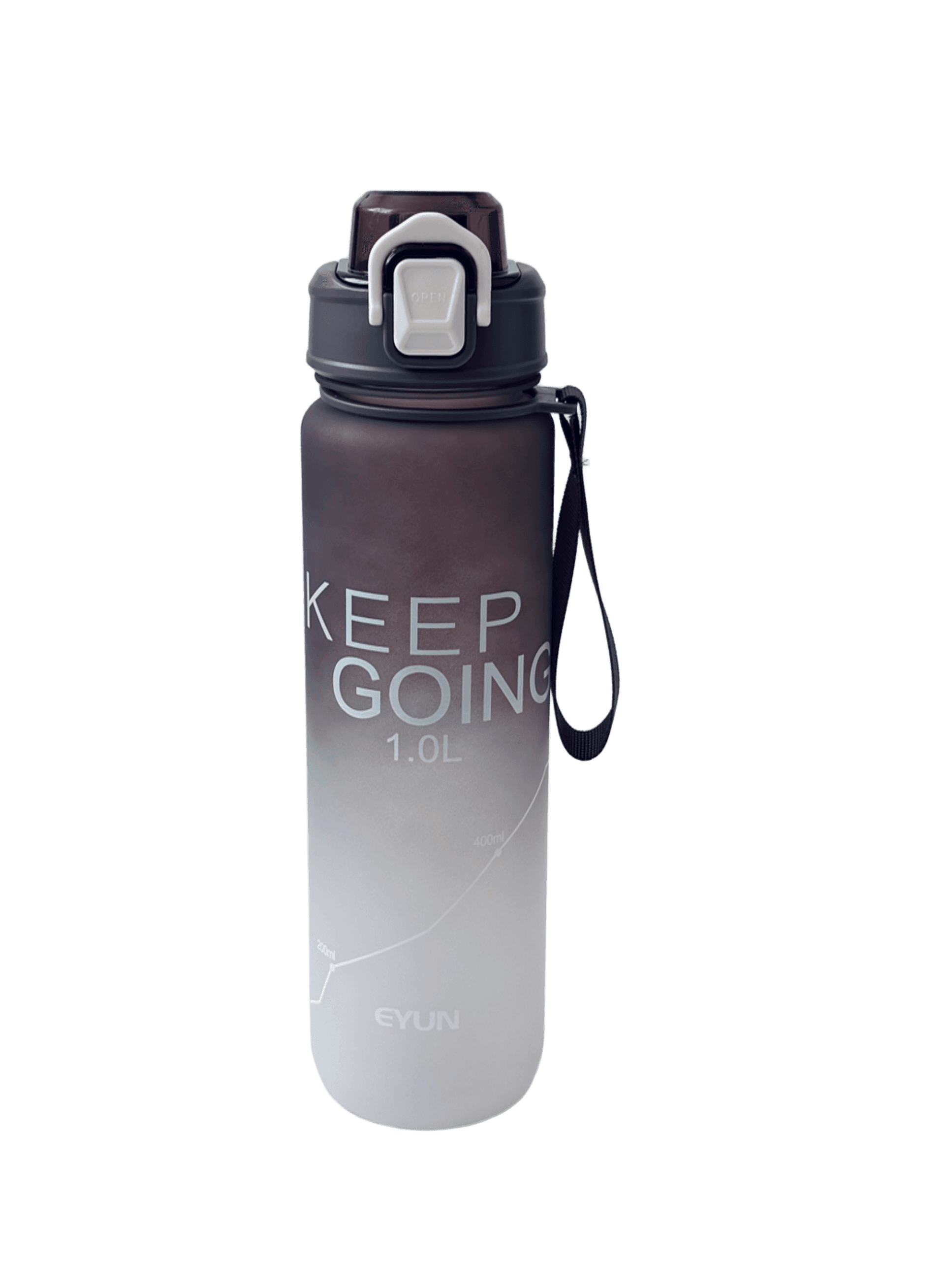 قمقمه و شیکر اسپرت Keep Going گردینت برند EYUN رنگ خاکستری سفید