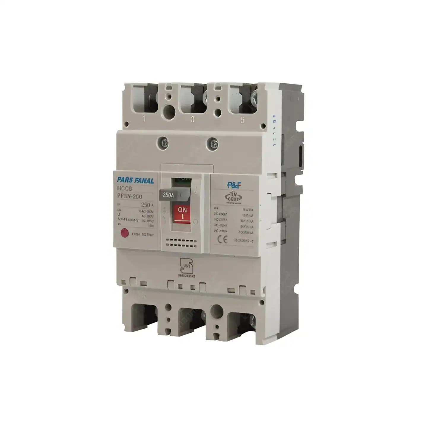 کلید اتوماتیک 800 آمپر غیر قابل تنظیم حرارتی- مغناطیسی PF3N-800 پارس فانال — تصویر ۳