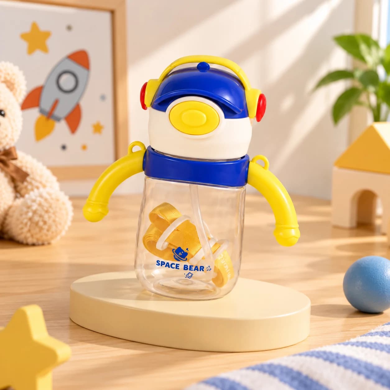قمقمه space bear دسته دار – قمقمه‌ای مقاوم و کاربردی برای استفاده روزمره — تصویر ۳