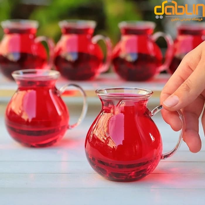 سرویس 6 پارچه چایخوری پیرکس طرح آرو