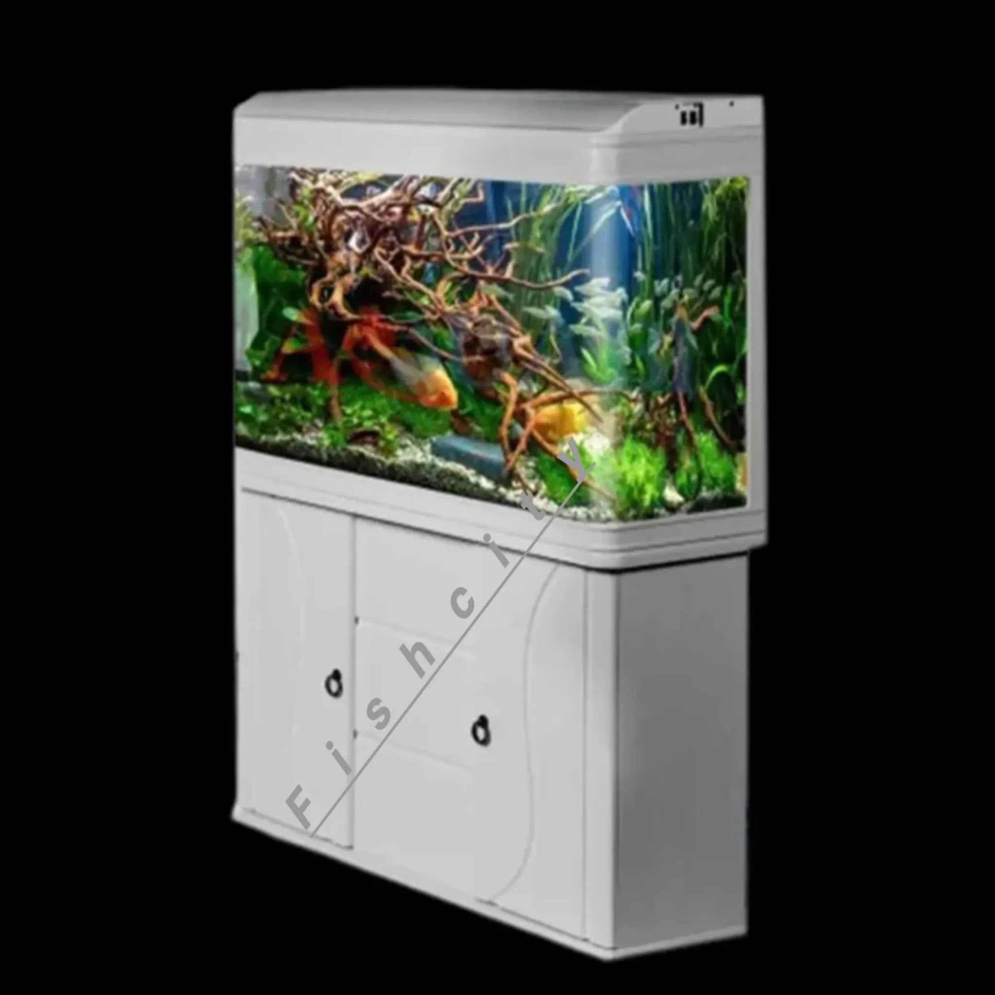 اکواریوم شیشه خم دلسا K1000 رنگ مشکی بدون کمد