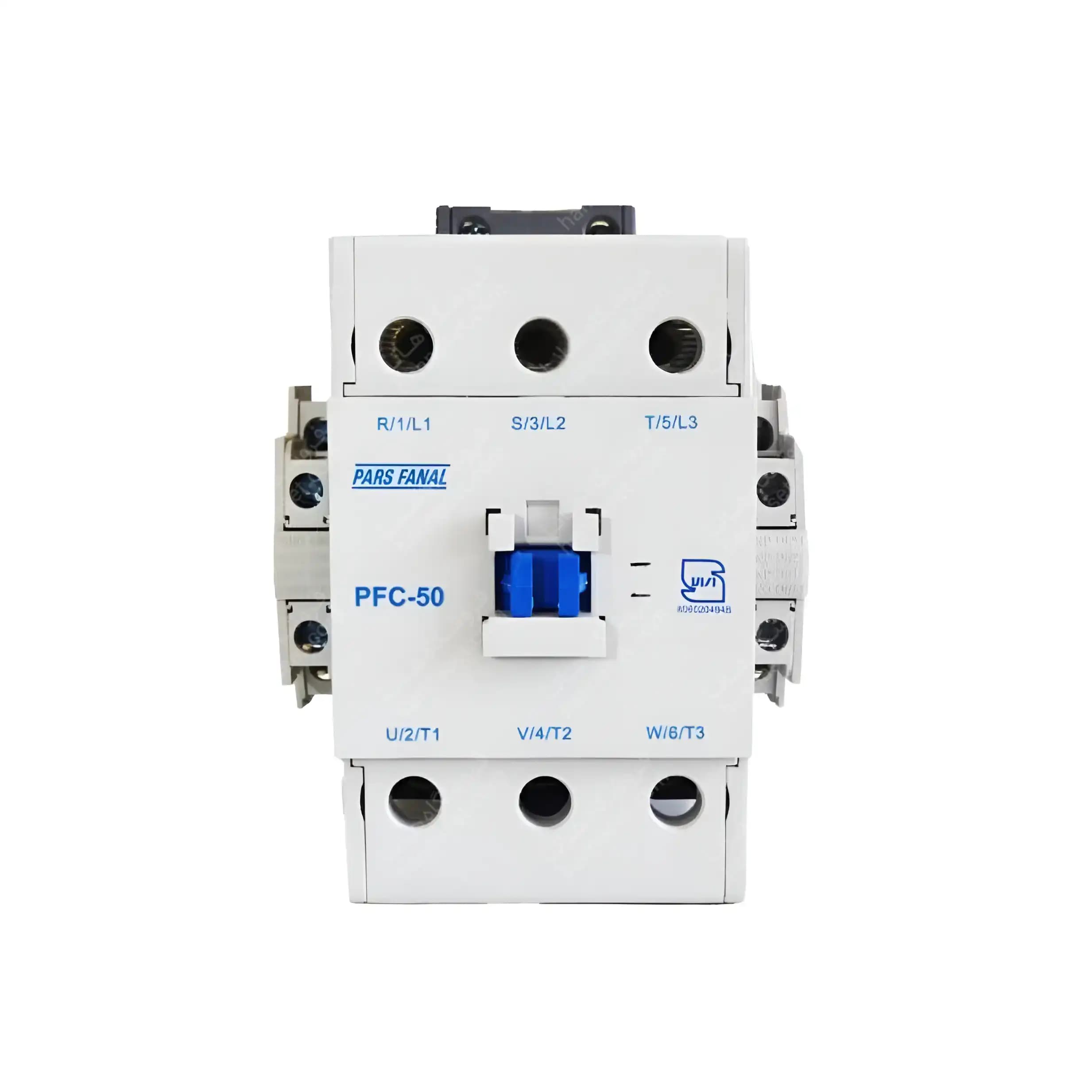 کنتاکتور 50 آمپر، 22 کیلووات، بوبین AC 220 مدل 50-PFC پارس فانال