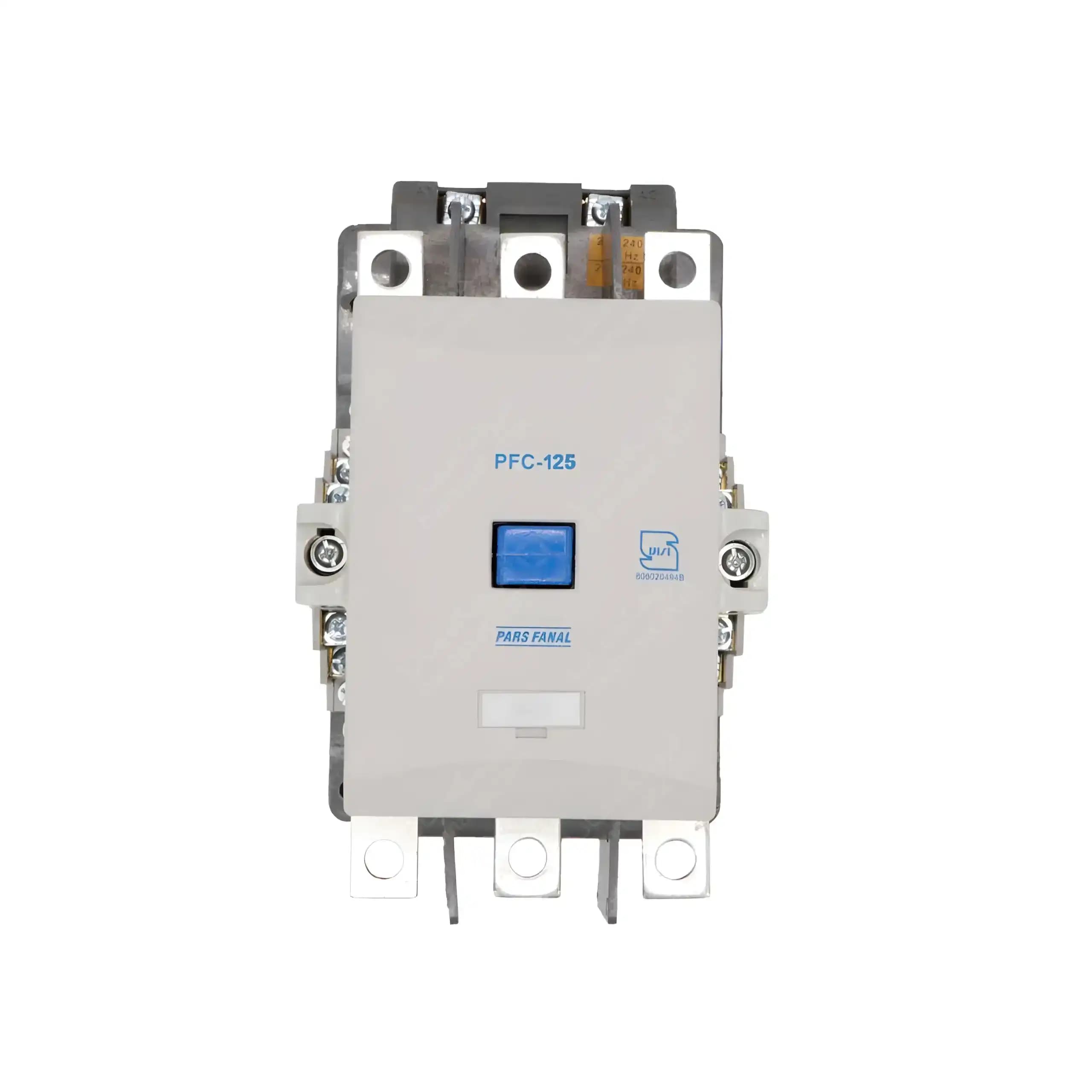 کنتاکتور 125 آمپر، 60 کیلووات، بوبین AC 110-220 مدل 125-PFC پارس فانال