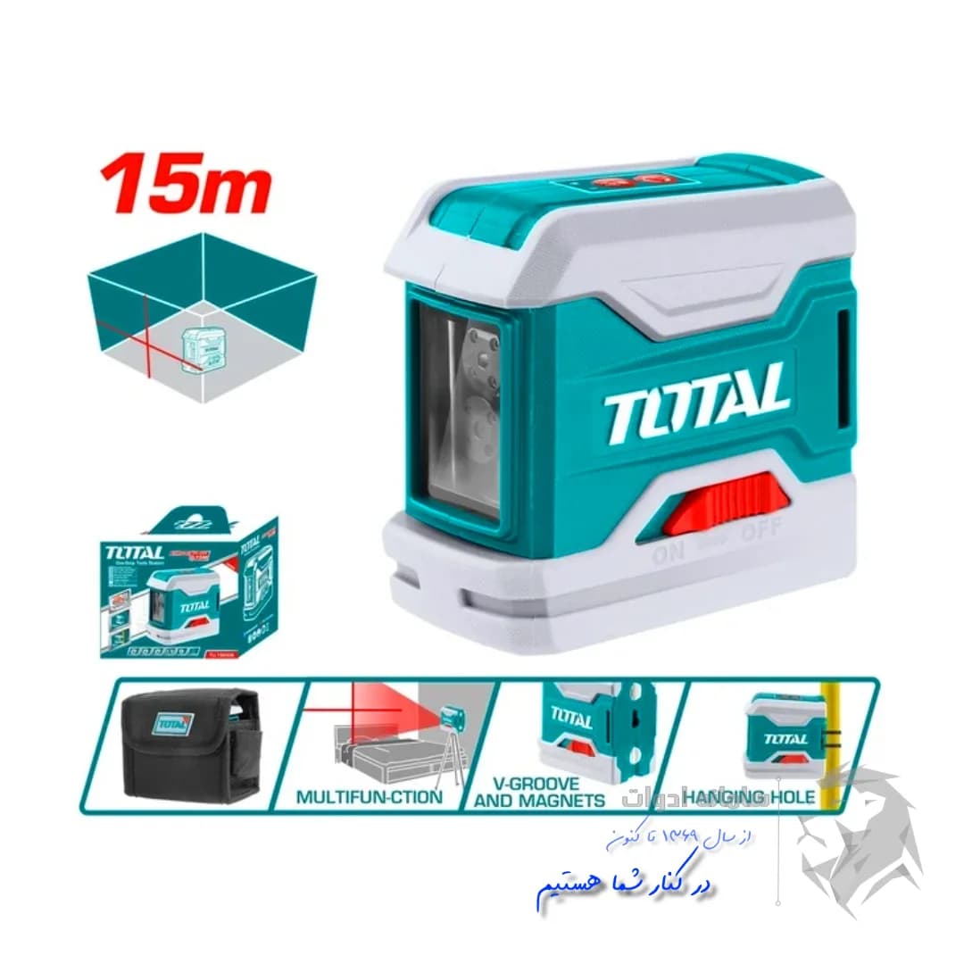 تراز لیزری 2 خط توتال مدل TLL156506 — تصویر ۴