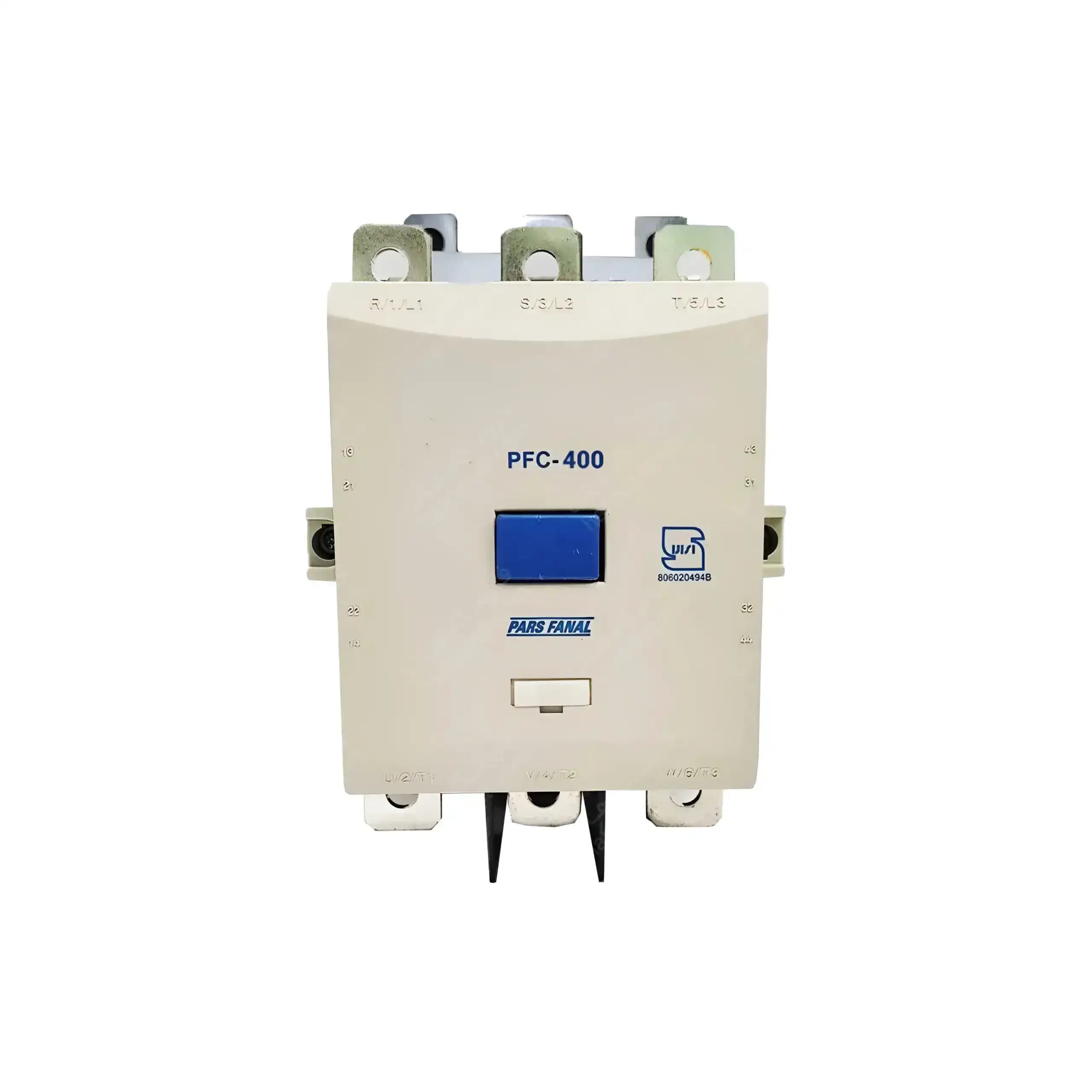 کنتاکتور 400 آمپر، 220 کیلووات، بوبین AC 110-220 مدل 400-PFC پارس فانال