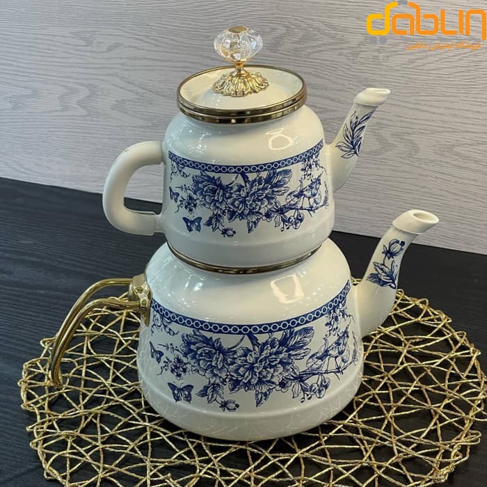کتری و قوری میس بتی طرح گل و پروانه — تصویر ۵