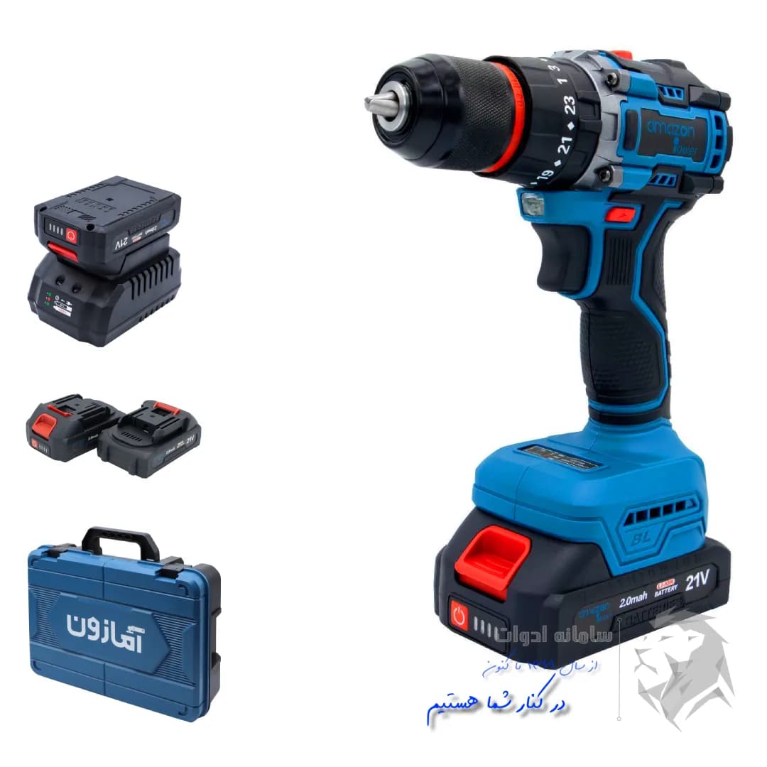 دریل شارژی 21 ولت آمازون مدل BL-21V