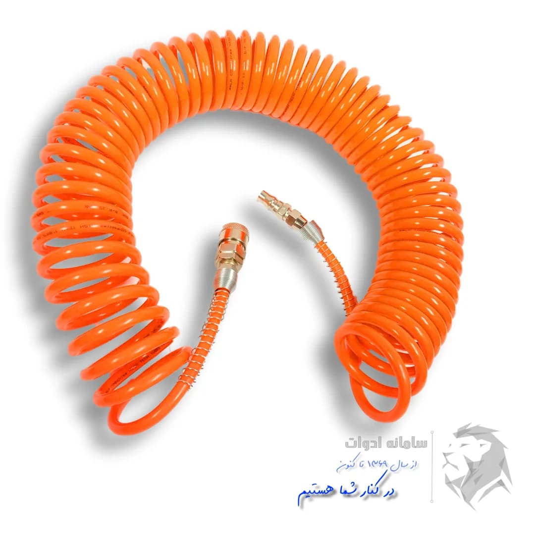 شلنگ فنری پمپ باد 10 متری(شیلنگ کمپرسور/6.m)