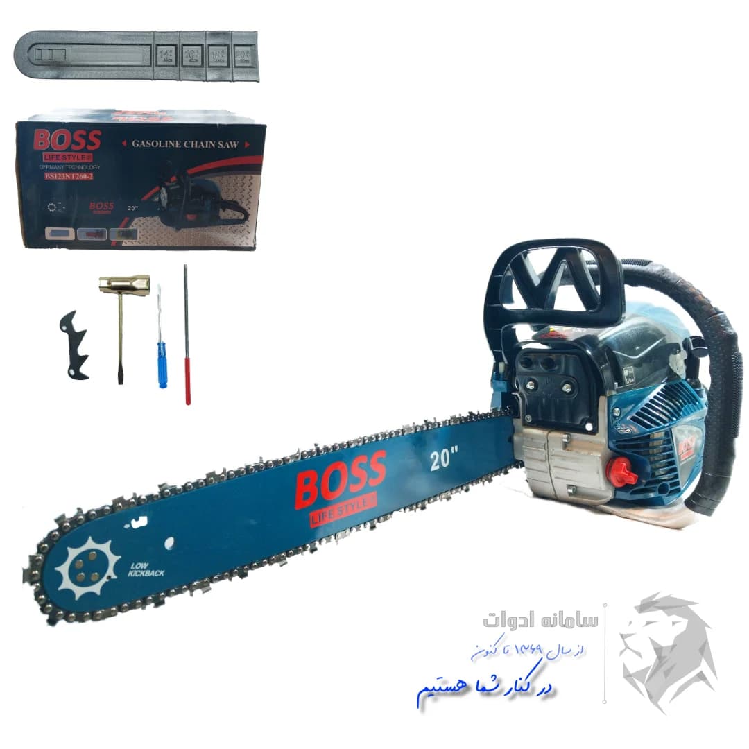 اره زنجیری بنزینی باس مدل BS123NT260-NEW