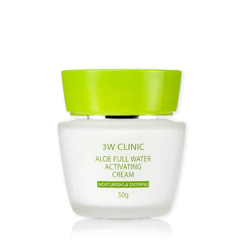 کرم آبرسان آلوئه‌ورا 3W Clinic مدل Aloe Full Water | حجم ۵۰ گرم