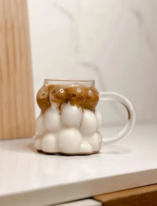 ماگ پیرکس حبابی دسته دار وارداتی — تصویر ۳