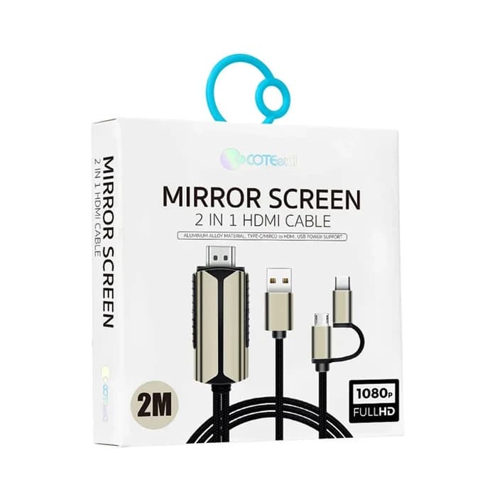 کابل HDMI به تایپ سی و میکرو کوتتسی مدل 33023 طول 2 متر — تصویر ۵