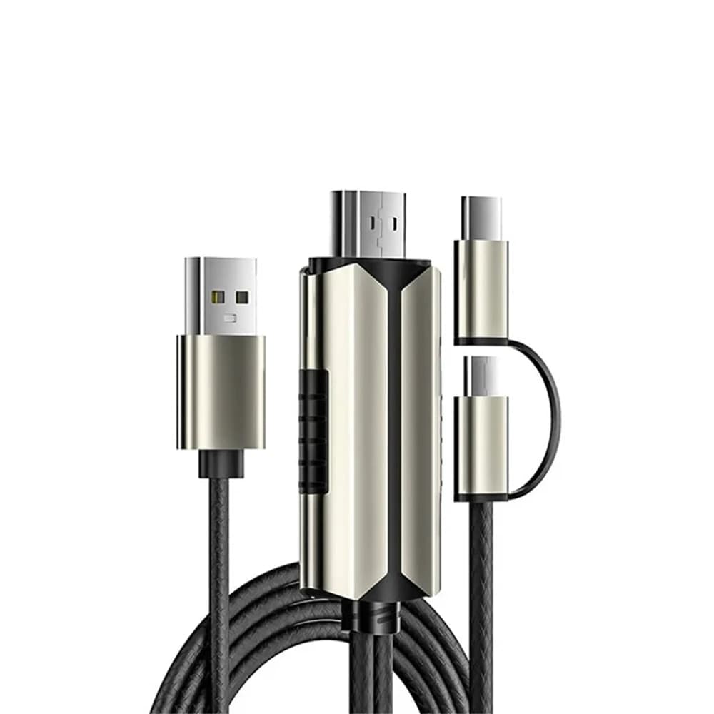 کابل HDMI به تایپ سی و میکرو کوتتسی مدل 33023 طول 2 متر