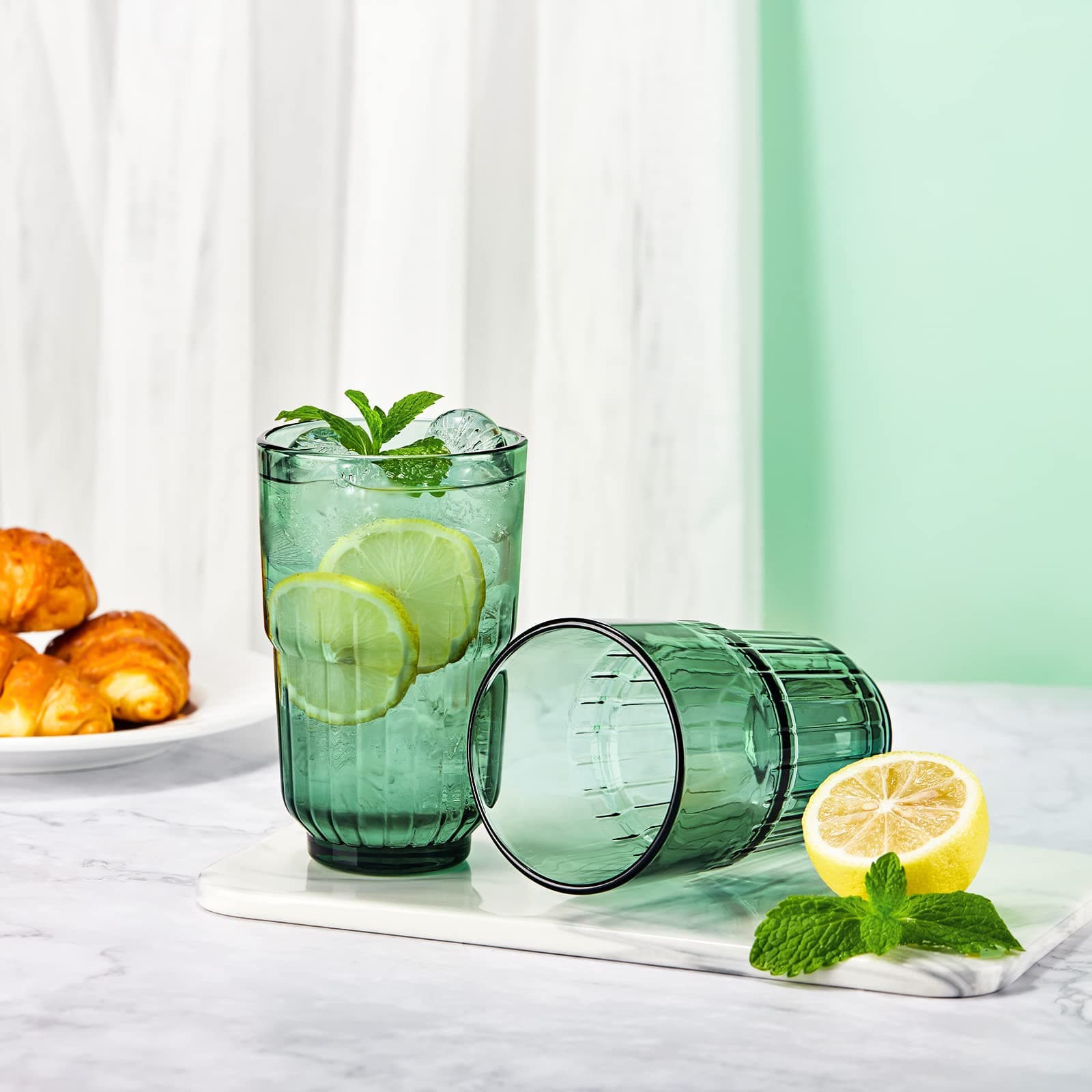 لیوان بلور دو طبقه سبز دلی گلس DELI GLASS — تصویر ۵
