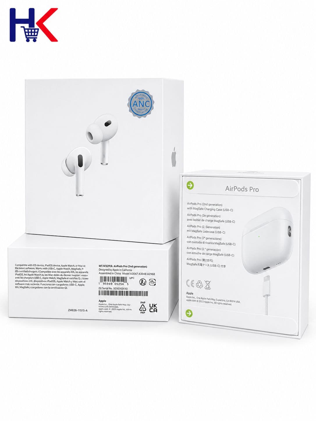 هدفون بی‌سیم اپل AirPods Pro 2 (USB-C) با قابلیت حذف نویز فعال ANC