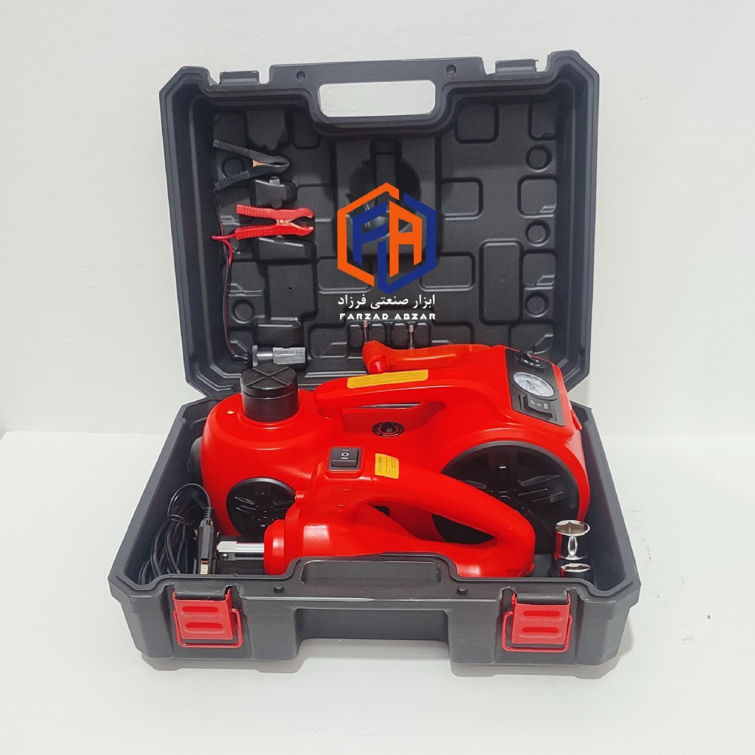 پک کامل آپاراتی جک پمپ باد و بکس برقی مدل Repair tool kit — تصویر ۲