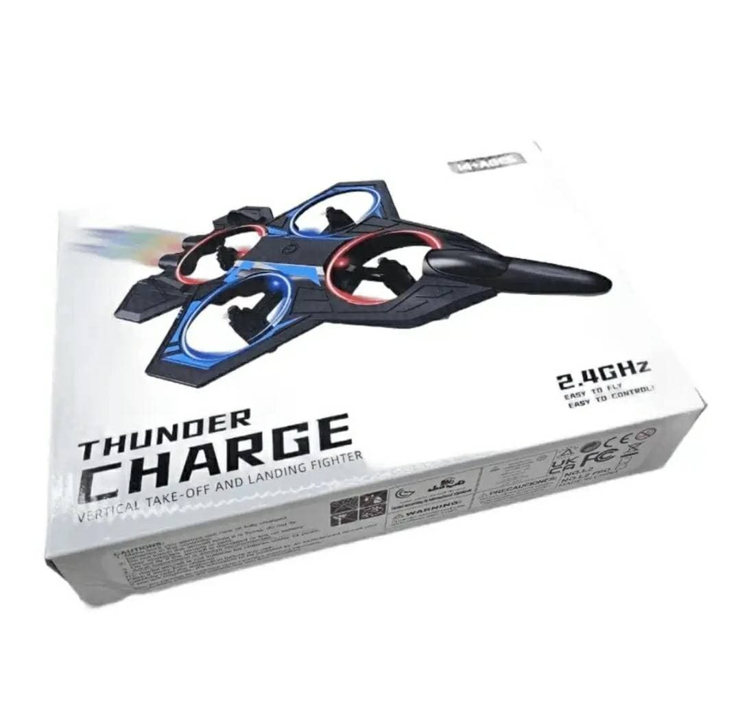 هواپیما بازی ناب سل مدل جت جنگنده کنترلی عمود پرواز شارژی چراغدار کد THUNDERCHARGE 2.4GHZ — تصویر ۴
