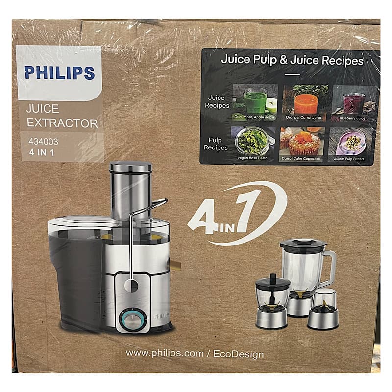 آبمیوه گیری چهارکاره فیلیپس گارانتی دار مدل PHILIPS 434003 — تصویر ۲