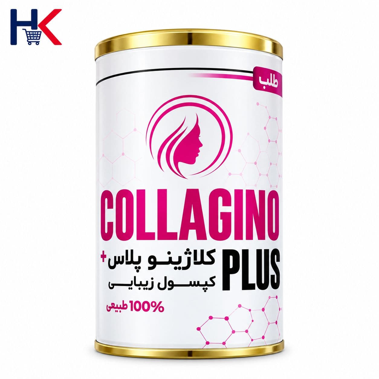 قرص کلاژینو پلاس | مکمل کلاژن و ویتامین C برای پوست، مو، ناخن و مفاصل