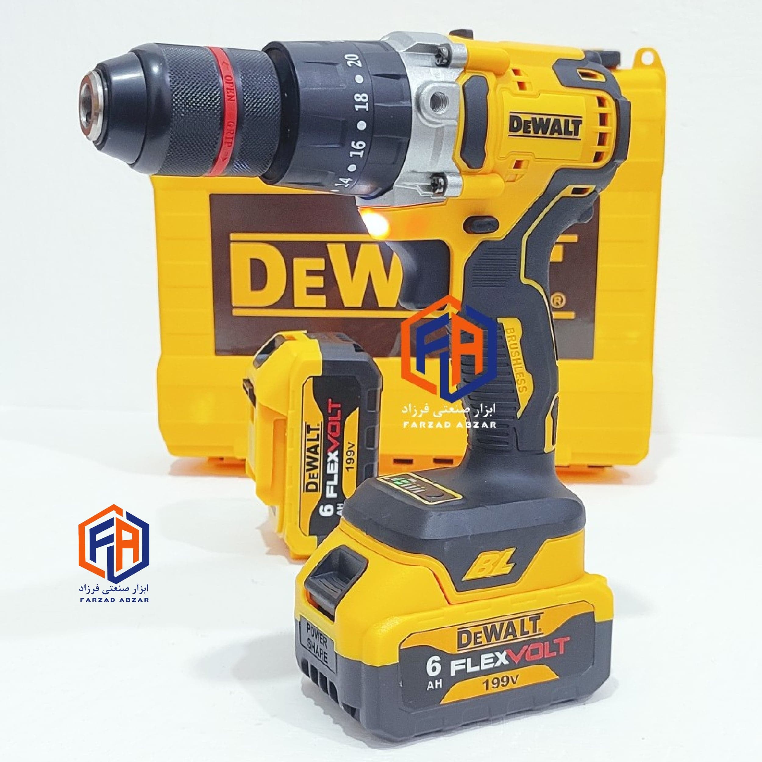 دریل شارژی صنعتی 199 ولت دیوالت مدل FLEX Volt_199V